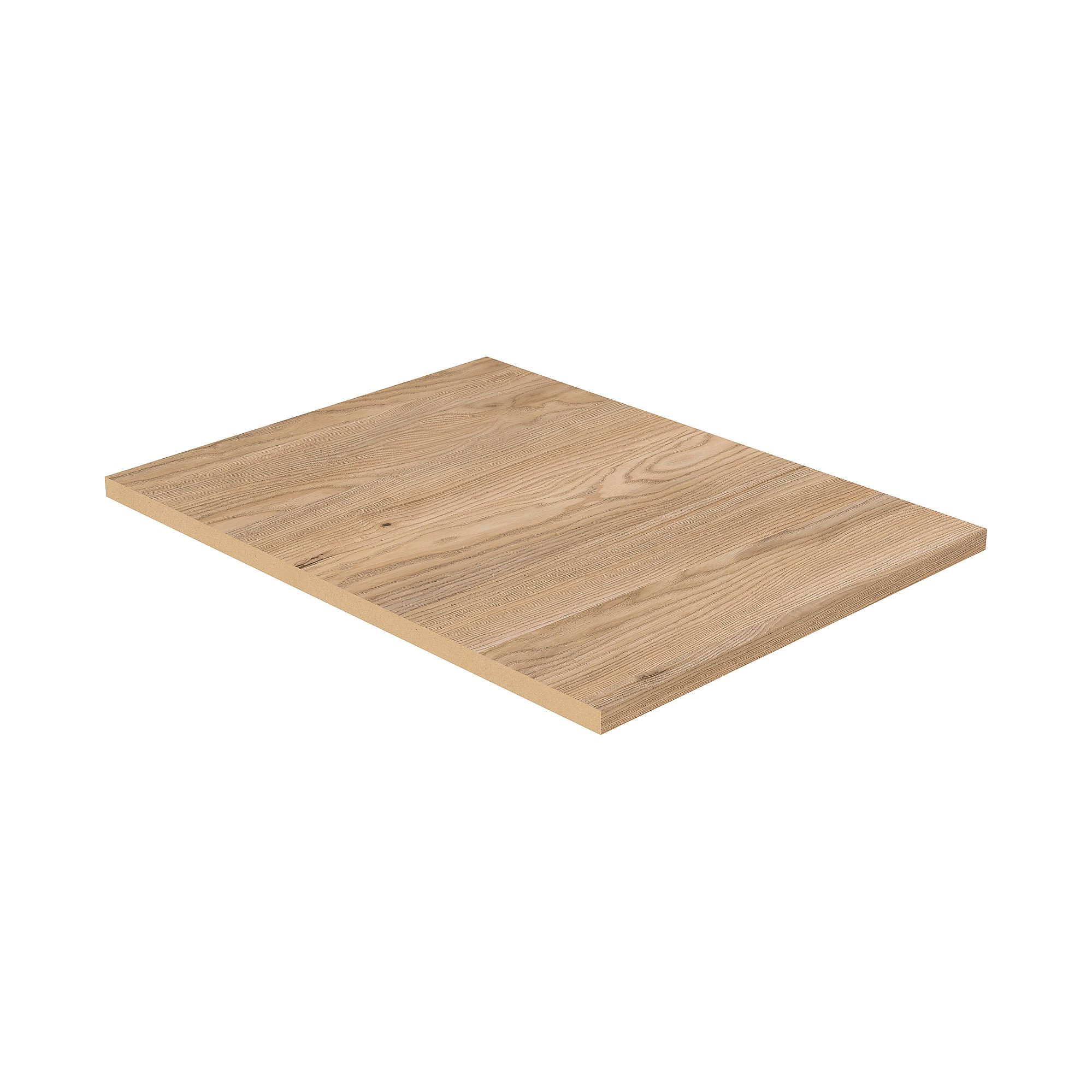 Wooden rectangular plank with a natural grain, isolated on a white background.