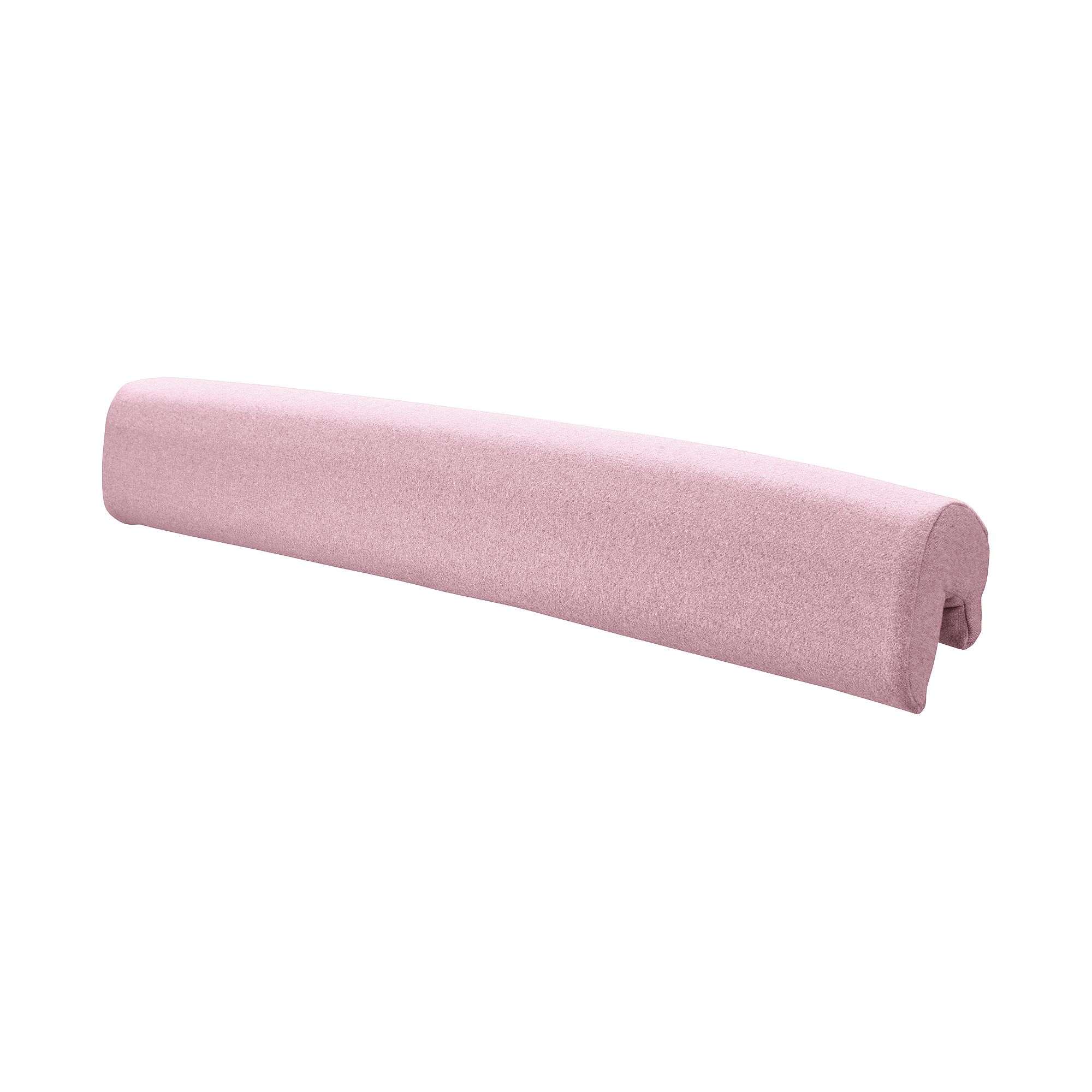 Kopfschutz Kissen für Wickelaufsatz, Mikrofaser Dunkelrosa Light pink cylindrical pillow with a textured fabric on a white background.